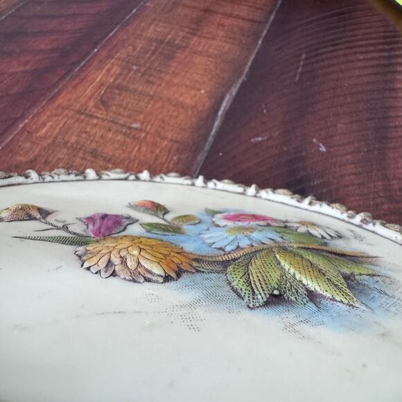 Artini Hand Painted Twin Etched 4D Sculptured Floral Wall Art #10050 Vintage - Picture 13 of 16